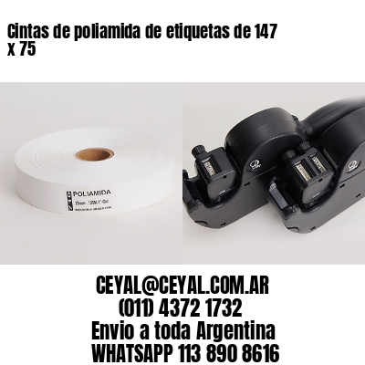 Cintas de poliamida de etiquetas de 147 x 75