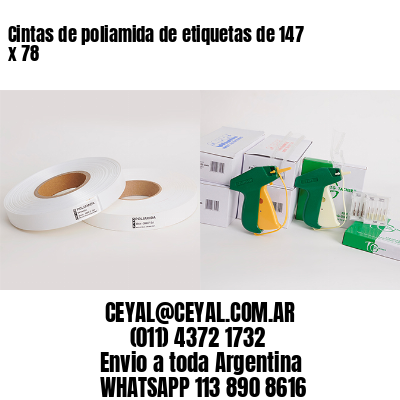 Cintas de poliamida de etiquetas de 147 x 78
