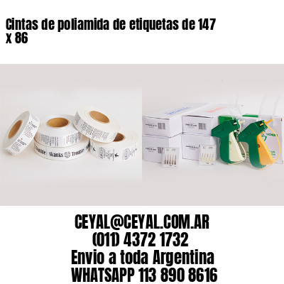 Cintas de poliamida de etiquetas de 147 x 86