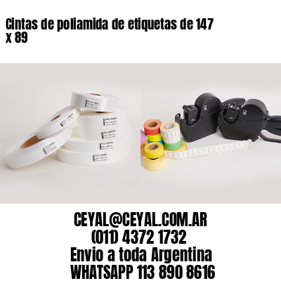 Cintas de poliamida de etiquetas de 147 x 89