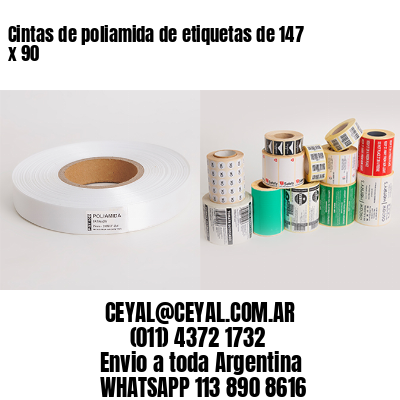 Cintas de poliamida de etiquetas de 147 x 90