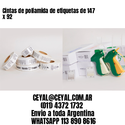 Cintas de poliamida de etiquetas de 147 x 92