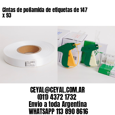 Cintas de poliamida de etiquetas de 147 x 93