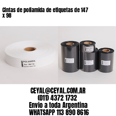 Cintas de poliamida de etiquetas de 147 x 98
