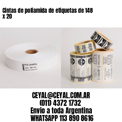 Cintas de poliamida de etiquetas de 148 x 20