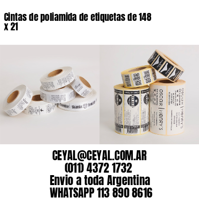 Cintas de poliamida de etiquetas de 148 x 21