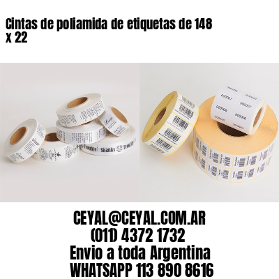 Cintas de poliamida de etiquetas de 148 x 22