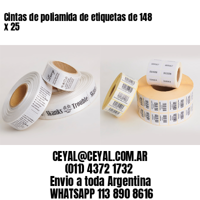 Cintas de poliamida de etiquetas de 148 x 25