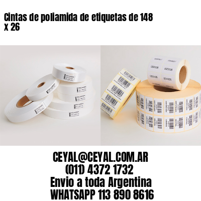 Cintas de poliamida de etiquetas de 148 x 26