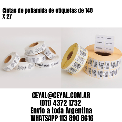 Cintas de poliamida de etiquetas de 148 x 27