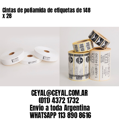 Cintas de poliamida de etiquetas de 148 x 28
