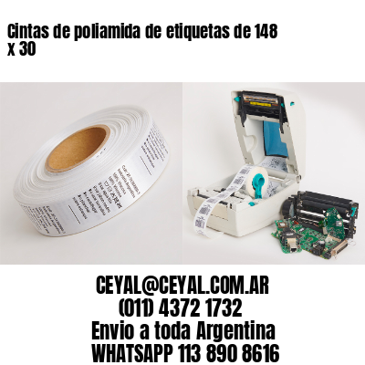Cintas de poliamida de etiquetas de 148 x 30