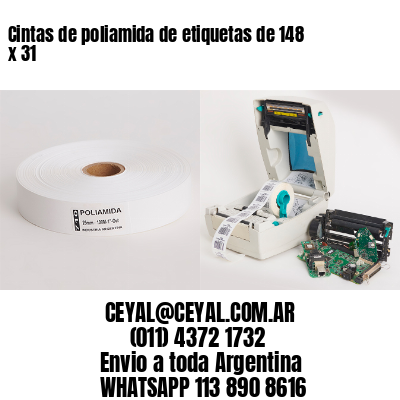 Cintas de poliamida de etiquetas de 148 x 31