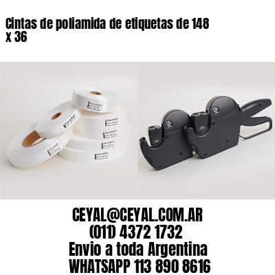 Cintas de poliamida de etiquetas de 148 x 36