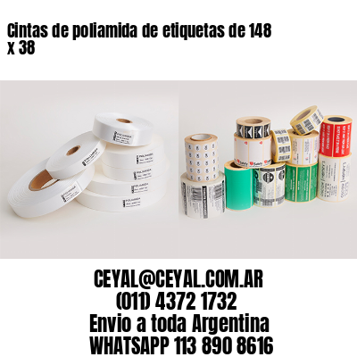 Cintas de poliamida de etiquetas de 148 x 38