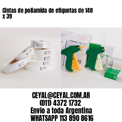 Cintas de poliamida de etiquetas de 148 x 39