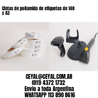 Cintas de poliamida de etiquetas de 148 x 43