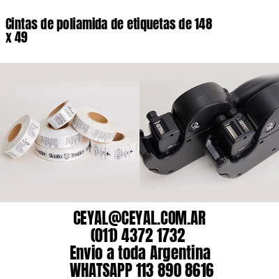 Cintas de poliamida de etiquetas de 148 x 49