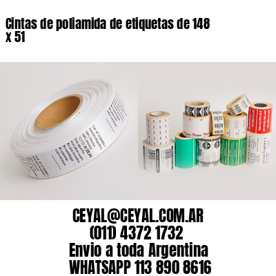 Cintas de poliamida de etiquetas de 148 x 51
