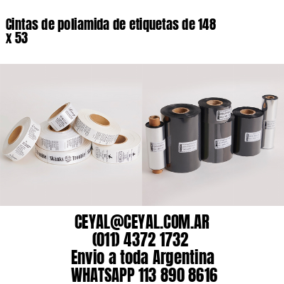 Cintas de poliamida de etiquetas de 148 x 53
