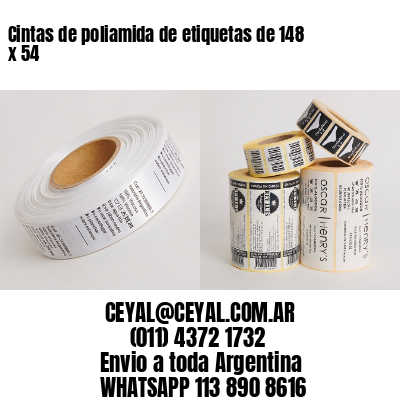 Cintas de poliamida de etiquetas de 148 x 54