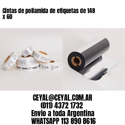 Cintas de poliamida de etiquetas de 148 x 60
