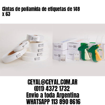 Cintas de poliamida de etiquetas de 148 x 63