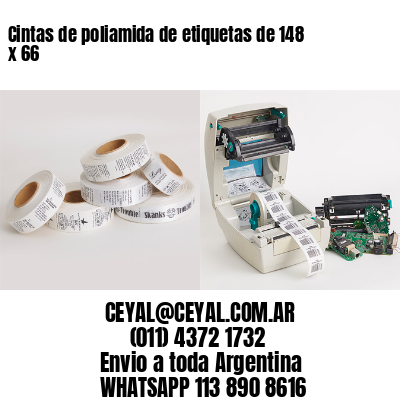 Cintas de poliamida de etiquetas de 148 x 66