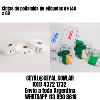 Cintas de poliamida de etiquetas de 148 x 69