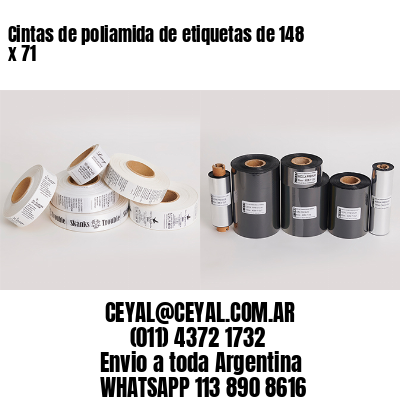 Cintas de poliamida de etiquetas de 148 x 71