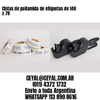 Cintas de poliamida de etiquetas de 148 x 78