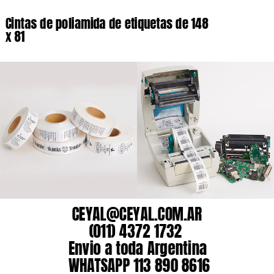 Cintas de poliamida de etiquetas de 148 x 81