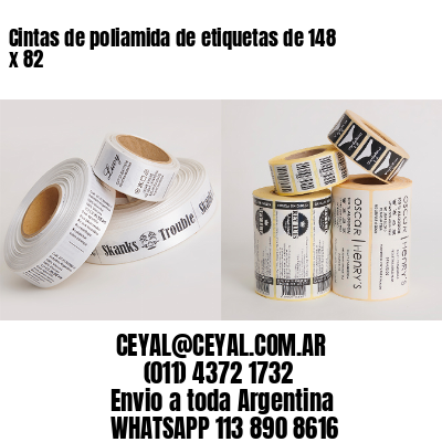 Cintas de poliamida de etiquetas de 148 x 82