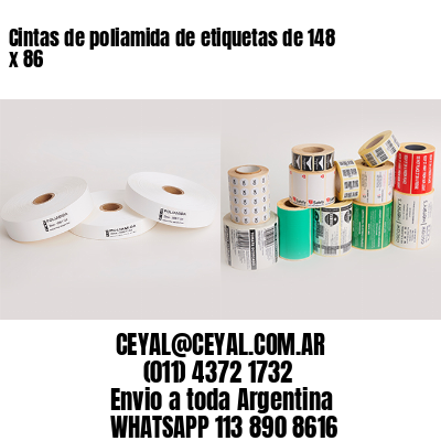 Cintas de poliamida de etiquetas de 148 x 86