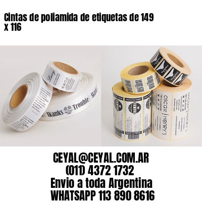 Cintas de poliamida de etiquetas de 149 x 116