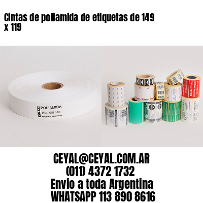 Cintas de poliamida de etiquetas de 149 x 119