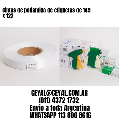 Cintas de poliamida de etiquetas de 149 x 122