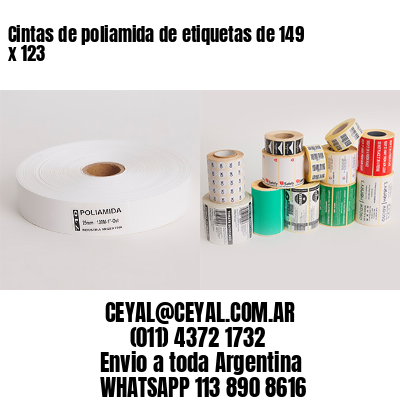 Cintas de poliamida de etiquetas de 149 x 123
