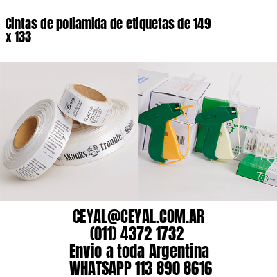 Cintas de poliamida de etiquetas de 149 x 133