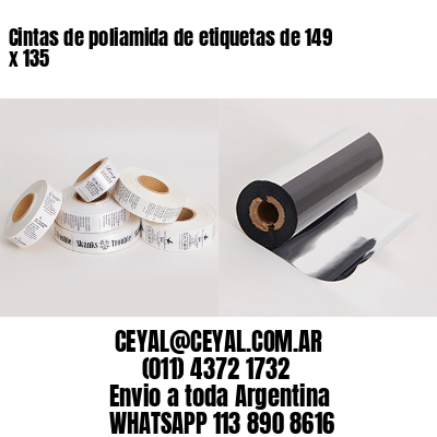 Cintas de poliamida de etiquetas de 149 x 135