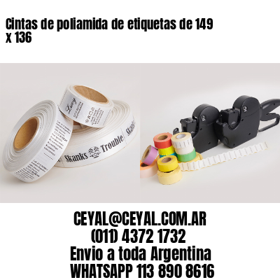 Cintas de poliamida de etiquetas de 149 x 136