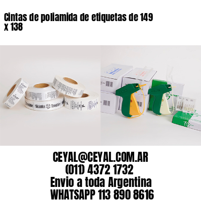 Cintas de poliamida de etiquetas de 149 x 138