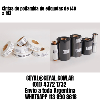 Cintas de poliamida de etiquetas de 149 x 143
