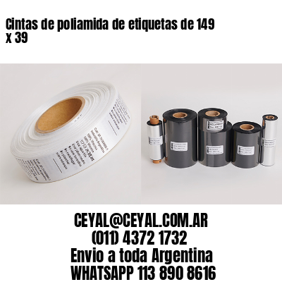 Cintas de poliamida de etiquetas de 149 x 39