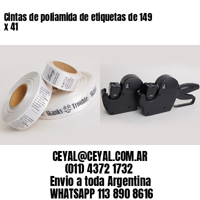 Cintas de poliamida de etiquetas de 149 x 41