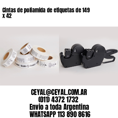 Cintas de poliamida de etiquetas de 149 x 42