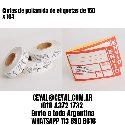 Cintas de poliamida de etiquetas de 150 x 104