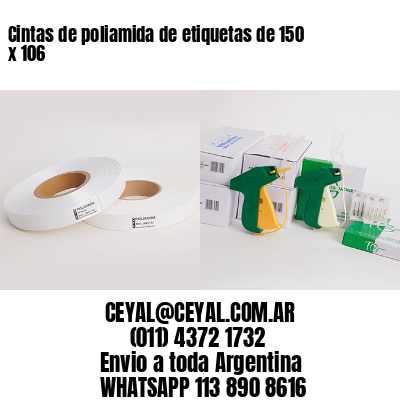 Cintas de poliamida de etiquetas de 150 x 106