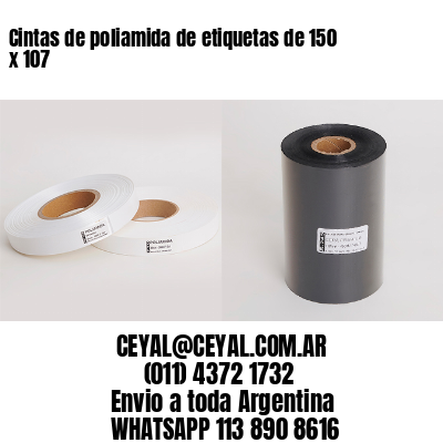 Cintas de poliamida de etiquetas de 150 x 107