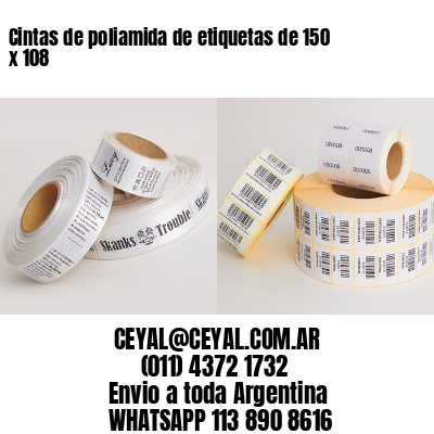 Cintas de poliamida de etiquetas de 150 x 108